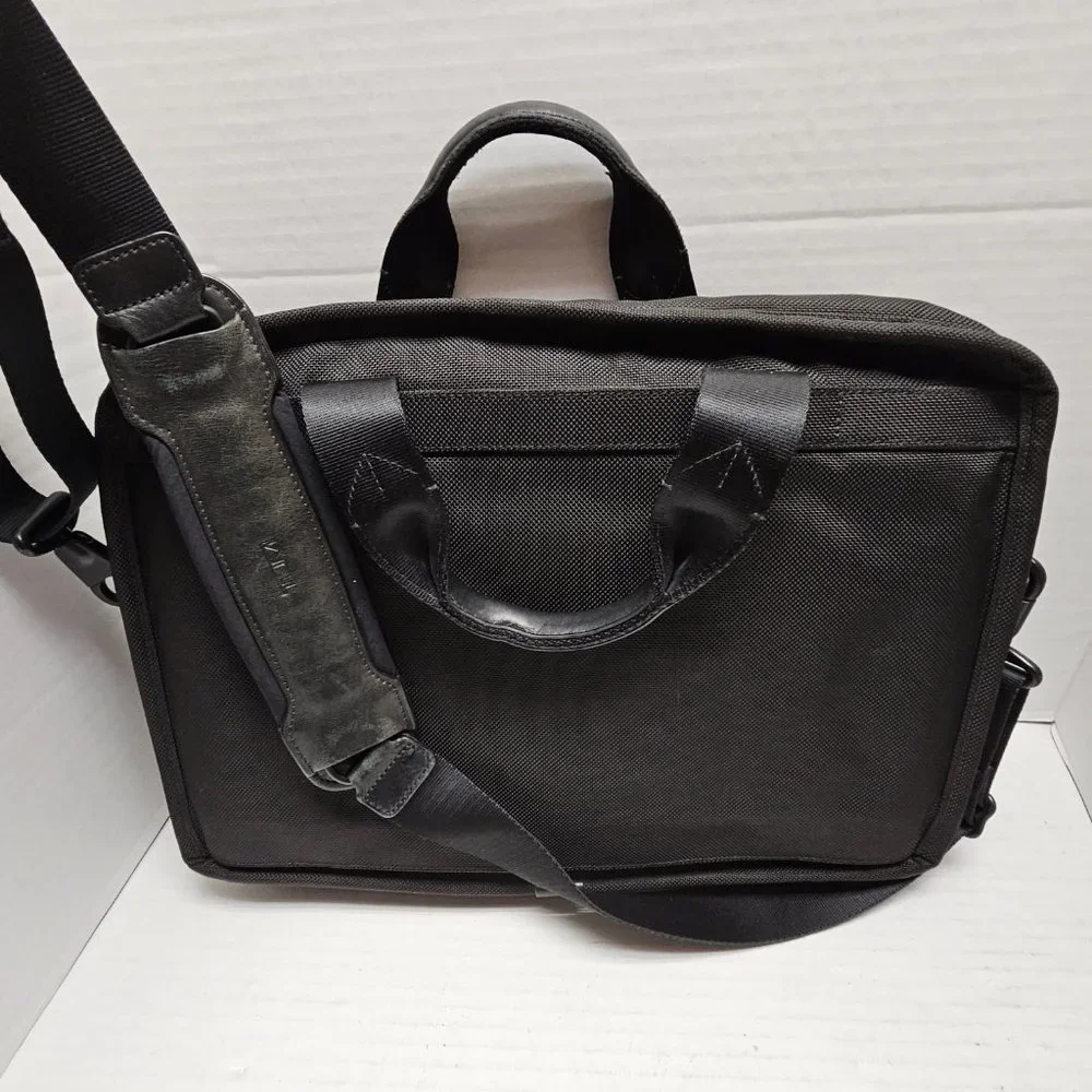 Black Tumi Alpha Bag Strap Adjustable Laptop Brief Case Briefcase Handles T-Pass